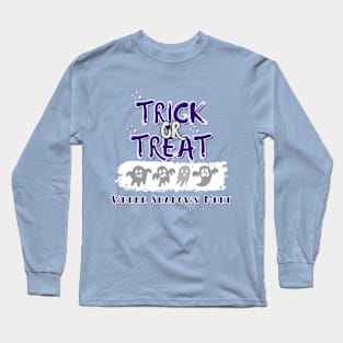 Shadowy Haunts: Trick or Treat Delights Long Sleeve T-Shirt